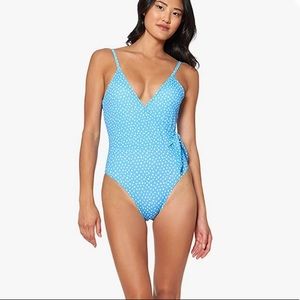 Jessica Simpson Blue Polka Dot One Piece S